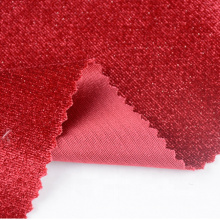 Lurex Red Plüsch Lurex Fleece Shimmer Kids Panne Velor Scholl Red Velvet Weiche Stoff für Kleider